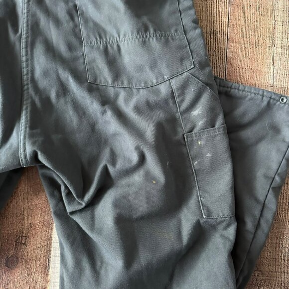 Vintage Big Smith Olive Green Insulated Coveralls With Red Lining & Zipper Front - Picture 11 of 16